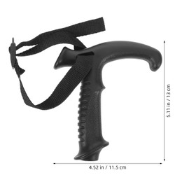 GANAZONO Trekking Pole Handle: Black T-Shape Handle for Trekking Poles Hiking Sticks Walking Canes - Replacement Plastic Grip with Wrist Strap for Climbing Mountaineering
