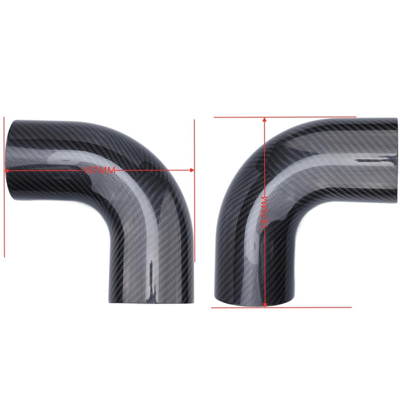 AC PERFORMANCE OD 3 inch (76mm) 90 degree Carbon Fiber