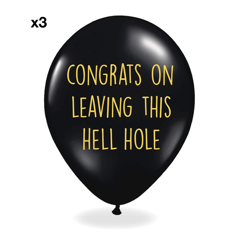 Sass Party & Gifts Office Leaver Funny Balloons - Pack