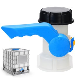 drado IBC Container Flap Valve DN40 (62 mm) Stop Valve Tank Adapter, IBC Tank Accessories, IBC Water Tank Adapter Universal Flap Hah for Water Tank