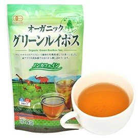 Organic Green Rooibos Tea, 0.1 oz (3 g) x 16 Pack (1 Bag), Organically Grown, JAS Certified, Decaffeinated