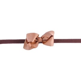 Style Nuvo Girls Baby Grosgrain Ribbon Bow Headband Hairband - Brown