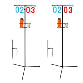 SCOTTCHEN Cornhole Score Keeper with Drink Holder, Cornhole Scoreboard, Outdoor Score Keeper for Yard Games,with Replaceable Bottom Bracket-2 Pack