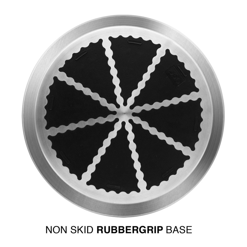 Oggi Stainless Steel Non Skid Rubbergip Tray, 14-Inch Diameter