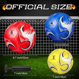 Supervitae 12 Pack Soccer Balls for Teen Adult Bulk Deflated Soccer Balls with Pump Outdoor and Indoor Training Practice Soccer Ball for School Sports Game Birthday Gift Party(Size 3)