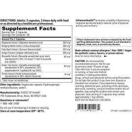 SFI Health $72 Klaire Labs/SFI InflammoHealth Supplement 120 Cap Ginger Boswellia Nettle