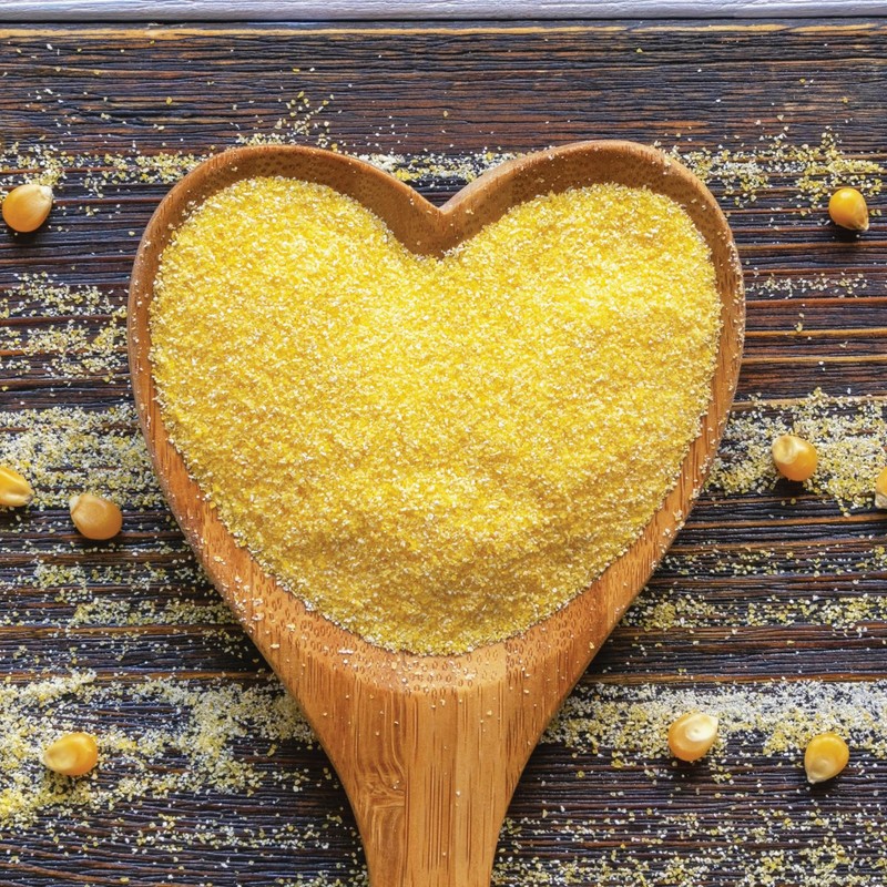 Gonsalves Yellow Corn Meal (Farinha de Milho Grossa) 2lb Bag