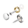 METALLIXITY 4pcs 18mm Brass Plated Screw Cap Cover Decorative Screws