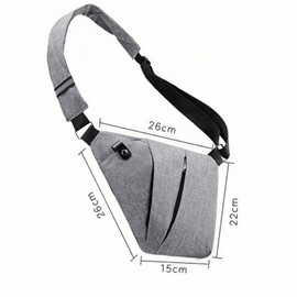 Moda&Yichen One Shoulder Backpack, Anti-Theft Chest Bag, Suitable for Men and Women, gray