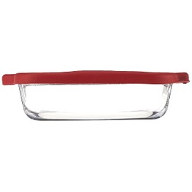 Anchor Hocking 8-InchSquare Glass Baking Dish with TrueFit Cherry Lid -