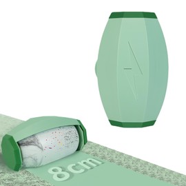 AMFUN Washable, portable, reusable lint roller, reusable sticky lint roller, for pet hair, clothing, sofas (green)