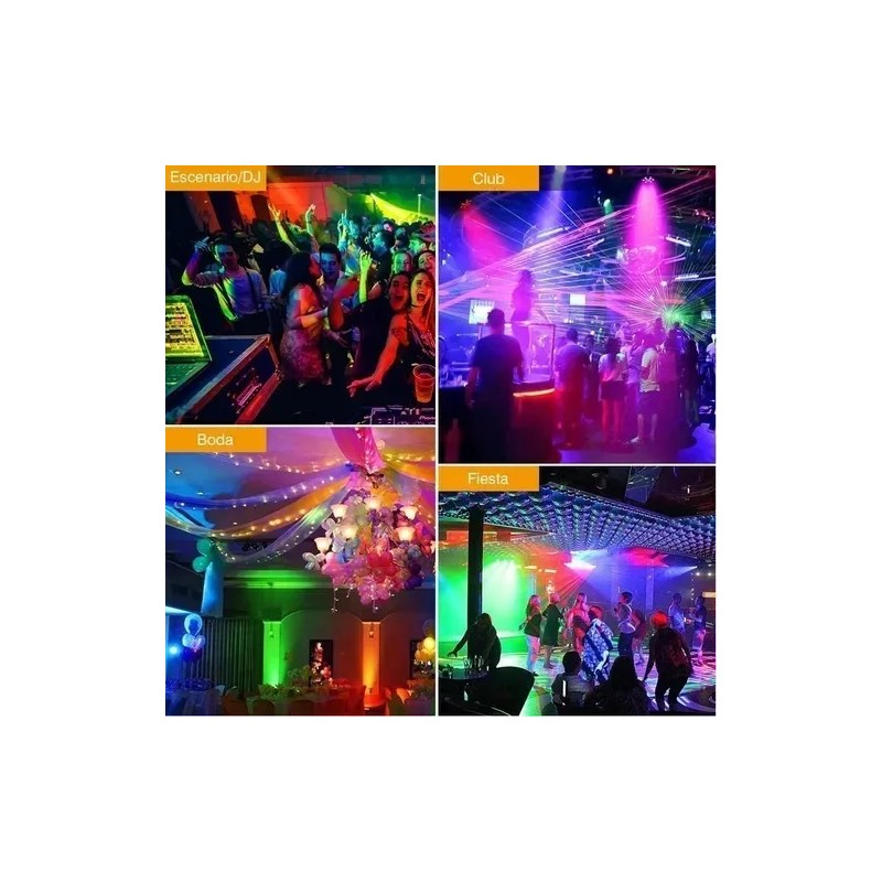 Taej 85 2 Reflectores Cañones Luces Led 18x1 Rgb Audioritmico