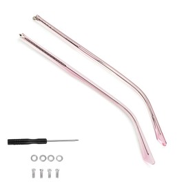 UPIONIC Glasses Replacement Temple, Eyeglass Arms Legs, Glasses Repair Kit Universal Eyeglasses Replacement with Screws,screwdriver (pink)