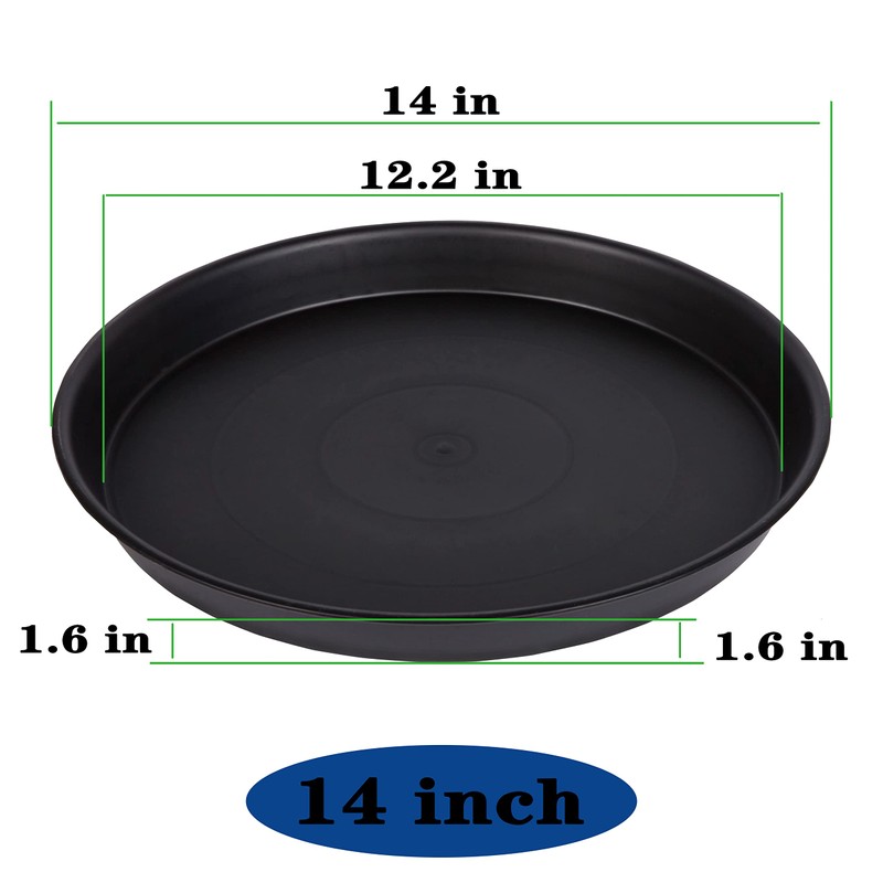 Bleuhome 2 Pack Bird Bath Bowl 14", 1.6" Depth, 13