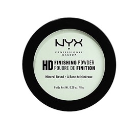 NYX PROFESSIONAL MAKEUP Polvo de acabado HD, polvo prensado, verde menta