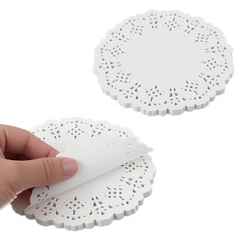 100 PCS 5.5 Inch White Paper Doilies, Small Round Lace Paper Doilies for Tables, Crafts, Wedding Party and Tableware Decoration