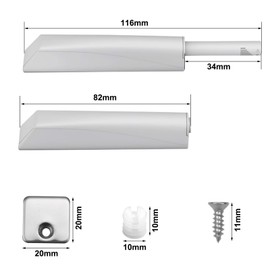 Focenat 2 Pcs Magnetic Push to Open Door Catches, Magnetic Push Latches Push Release Latch Heavy Duty Touch Latch for Furniture Wardrobe Cupboard Cabinets Door Drawer Closure Closet