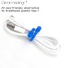 Dreamxiang 8pcs 3Inch Silicone Cable Ties Reusable Steel-Core Silicone Twist