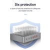 Docooler 72W Intelligent Charging Station with 6 Ports USB Charging
