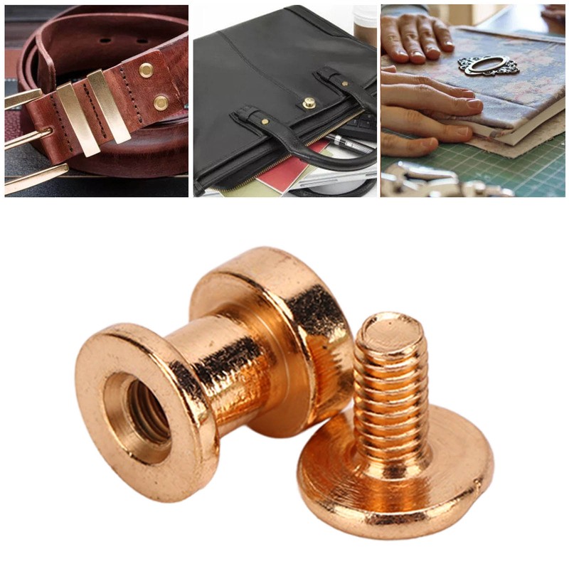 300 Sets DIY Book Binding Screw Double Layer Flat Head
