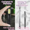 Jawploy Pocket Flashlight Rechargeable EDC Flashlight, 675LM， Dual Light Source