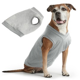 ESPAWDA Casual Stretch Comfort Cotton Dog Sweatshirt Sweater Vest for Small Dogs, Medium Dogs, Big Dogs (X-Small, Coyote Grey)