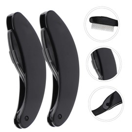 Ipetboom 2pcs Lash Comb Eyebrow Spoolie Set Metal Eyelash Separator Tool for Women Men Portable Makeup Tools Reusable Eyebrow Combs