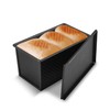 KITESSENSU Carbon Steel Pullman Loaf Pan with Lid, 1 lb