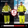 DPSAFETY Hi Vis Safety rain Jacket，Reflective Class 3 Rain coat