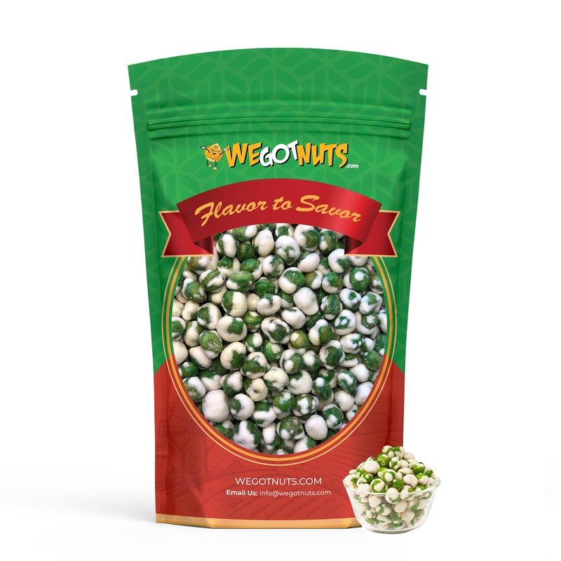 Green Wasabi Peas | 4 Pound Resealable Bag of Hot