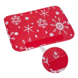 LABRIMP 6pcs Refrigerator Handle Protection Refrigerator Decoration Refrigerators Cover Accessory Christmas Appliance Protector Snowman Retro Dust Fridge Handle Wrap Cloth Red