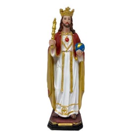 Cristo Rey , Christ The King 12" Resin Statue Figurine , New