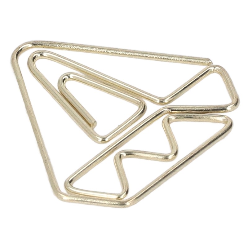 100pcs Metallic Paper Clips Golden Electroplating Process Anti Rust Paper