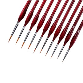 Detail Paint Brushs Set Miniature Brushes for Fine Detailing & Art Painting, Mini Small Painting Brushes for Art, Crafts, Acrylic, Watercolor, Oil, Model, Paint by Number, Citadel,Figurin（10pcs）