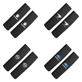 Toyozuho Seat Belt Cover, Black, Seat Belt Pad, Soft and Comfortable, Protects Shoulder and Neck Car Accessories, Reduces Pressure Sensation, Suitable for Children and Adults, Suede Material, Easy