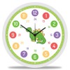 GRAVURZEILE Children's Wall Clock Dino Motif - Silent Children's Wall
