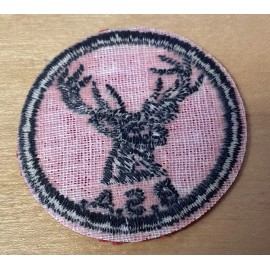 BOY SCOUTS 1953-1972 STAG 05-G RED MEDALLION PATROL PATCH RD RED TWIL