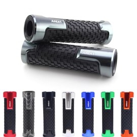 Area1 Lenkergriffe Motorrad Griffe für ATU Explorer Race GT50 GT125, Race2, Speed 50, HI, Inverro, Iron, Vertigo, SpinGE, Kalio, Candy, City Star, Classic, Commodo, Cruzer (11, grau 22/24/25mm)