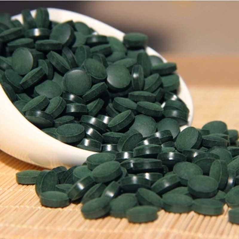 250g (0.55LB) Green Natural Spirulina Tea Tablet 1000 Pills Herbal