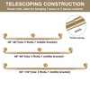 Wrap Around Curtain Rods 2 Pack for 84 to 134
