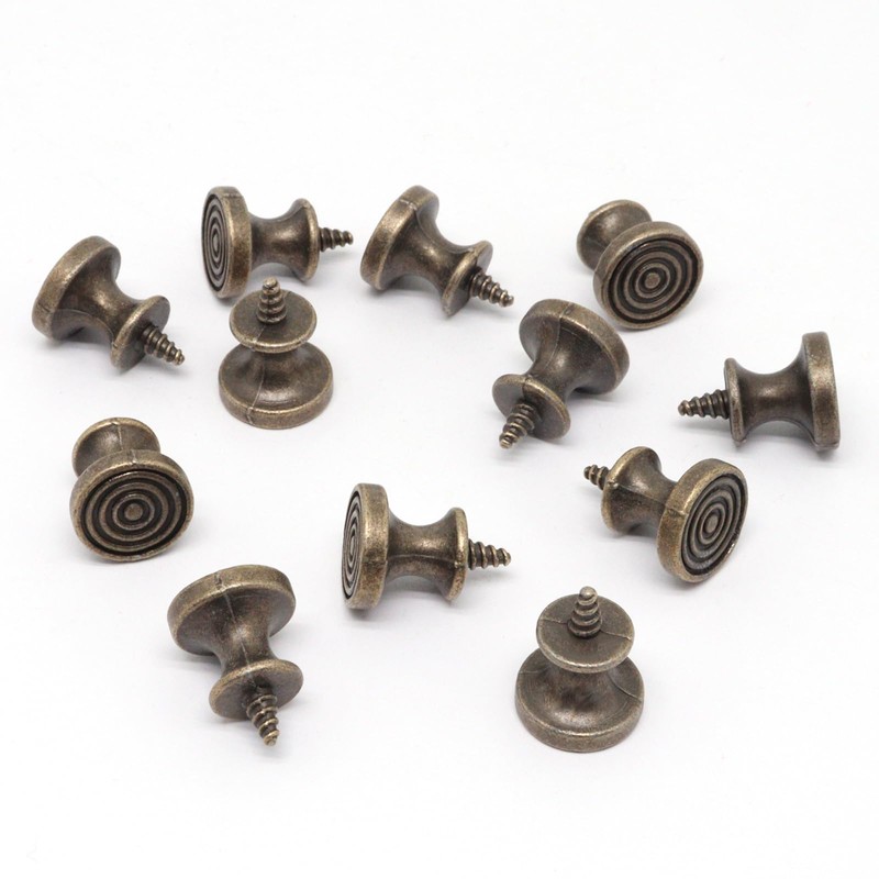BUXIMN 12pcs Mini Drawer Pulls, Small Knobs for Jewelry Box,