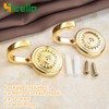 Hicello 2PCS Gold Curtain Holdbacks, Vintage Curtain Drapery Tie Back