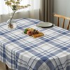 bnhjsdw Oval Tablecloth, Waterproof Plaid, 60x84 Inch, Machine Washable, Polyester,