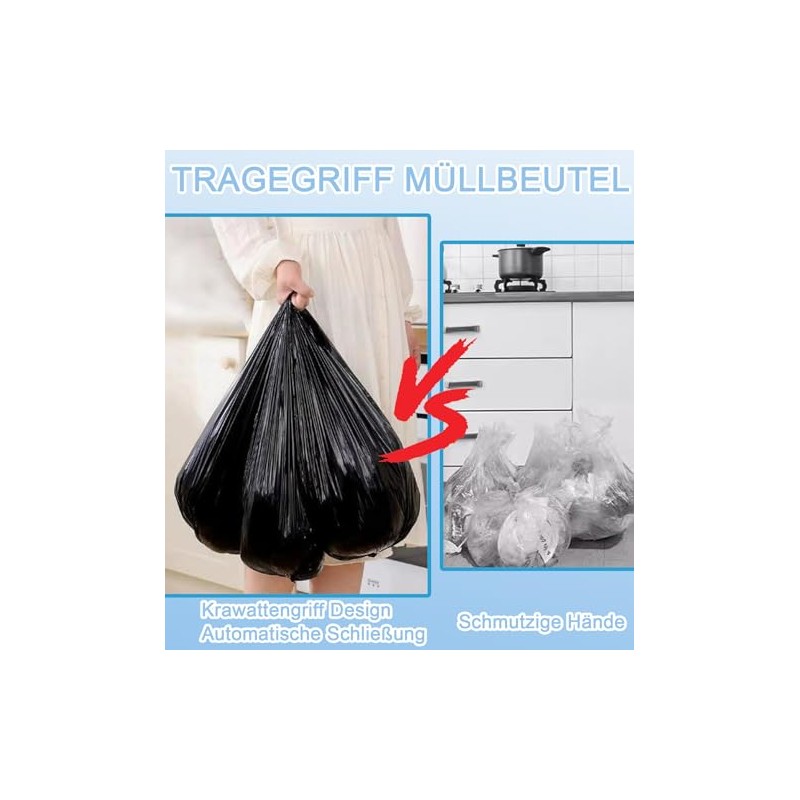 Bin Liners 20 L with Carry Handle Pack of 75
