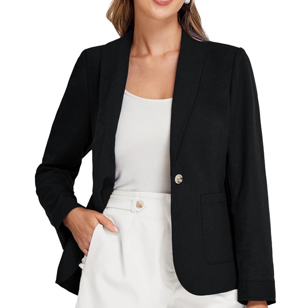 Belle Poque Women's Blazer Suit Casual Basic V Neck Single