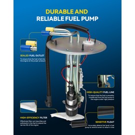 PHILTOP HP10089 Electric Fuel Pump Assembly for 1997–2003 Ford F-150 4.2L/4.6L/5.4L, 2004 F-150 Heritage 4.2L/4.6L/5.4L, 1997–1999 F-250 4.6L/5.4L, Replaces E2237S