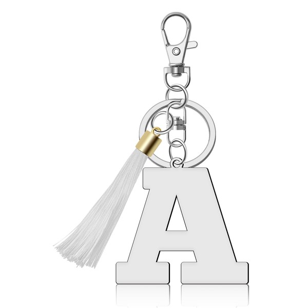 Ximalun Alphabet Initial Letter Keyring for Women Men Initial Letter