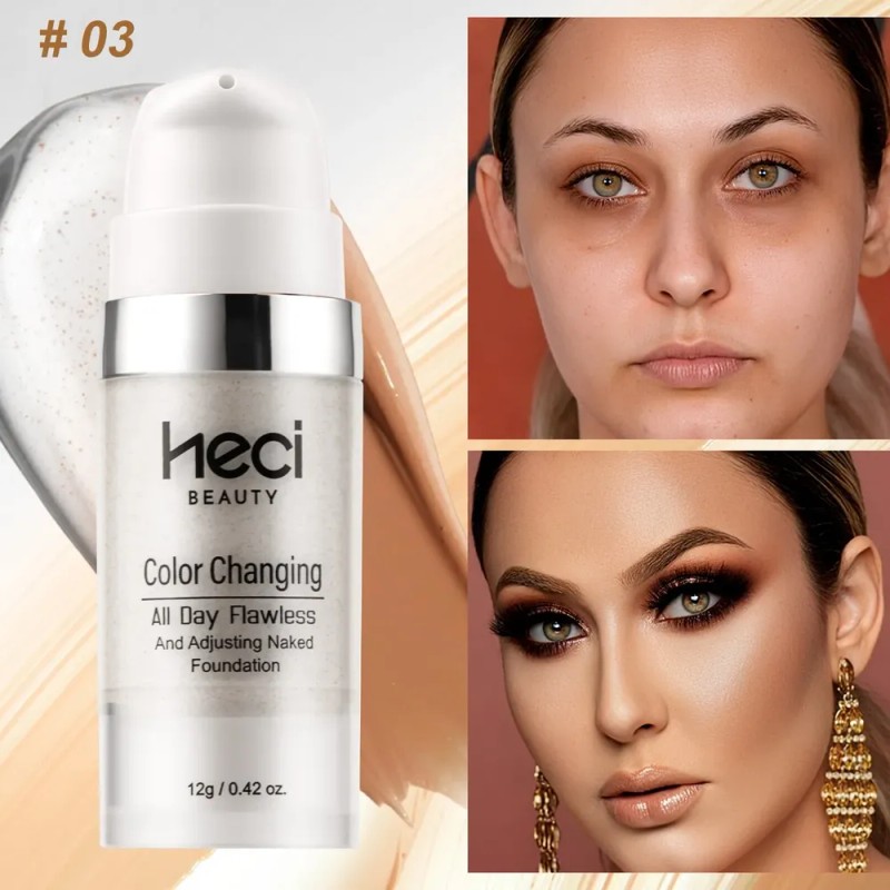 V Base De Maquillaje Líquida Y Polvo Compacto Facial A