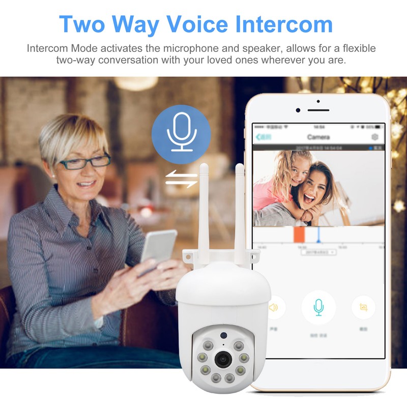 WiFi Security Cameras 1080P 2 Way Talk 2.4GHz WiFi 100‑240V