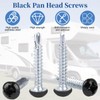 RV Screws Black Pan Head Screw 8 X 1 for